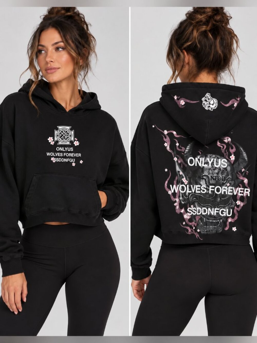 #1041 Darc Sport Our Fire V2 Owen Cropped Hoodie S NWT 847/1000 Black